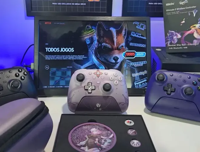 Controle 8BitDo Ultimate 2 - Edição Limitada Honkai: Star Rail - PC, Switch, Smartphone
