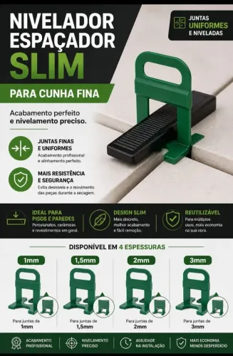 Nivelador Espaçador Slim Fino Milheiro