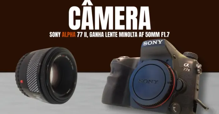 Câmera Fotográfica Sony + Brinde de Lente MINOLTA AF 50MM f1.7