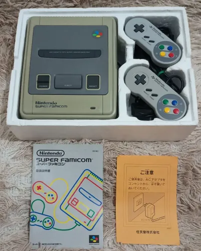 Super Famicom Completo Na Caixa, Serial Batendo CIB, Item da Minha Pra sua Coleção.