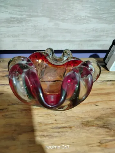 Cinzeiro de cristal murano antigo