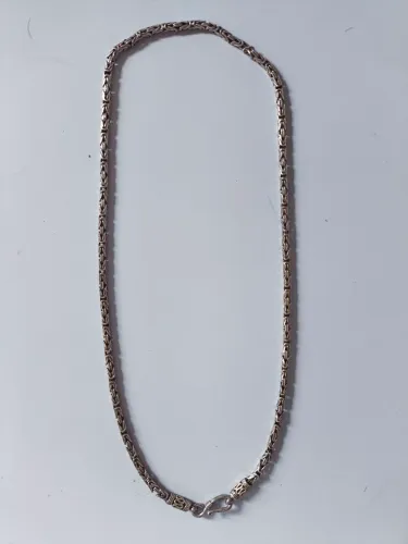Colar prata de Bali 925 ponto peruano 50 cm