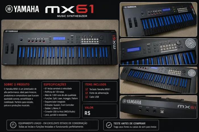 Teclado Yamaha Mx61