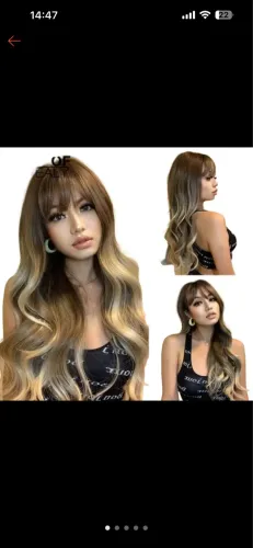 Peruca ombre loira
