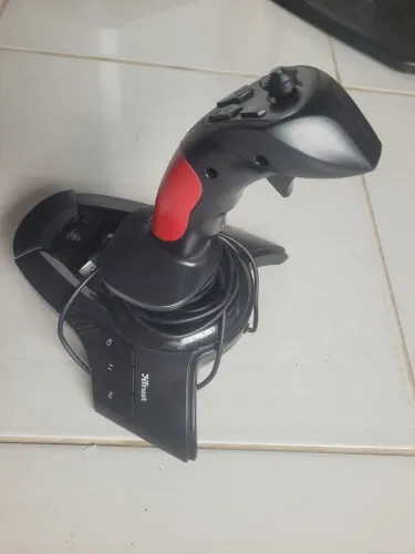Joystick trust predator gtx555 vibration feedback 12 botoes manche usb pc ps