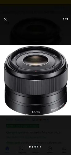 Lente sony 35mm f1.8 com OSS E mount aps-c