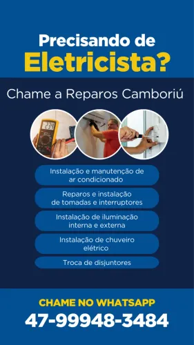 Reparos Camboriú - Serviços de Eletricista, Encanador e Instalação de ar condicionado