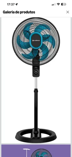 Ventilador usado como novo