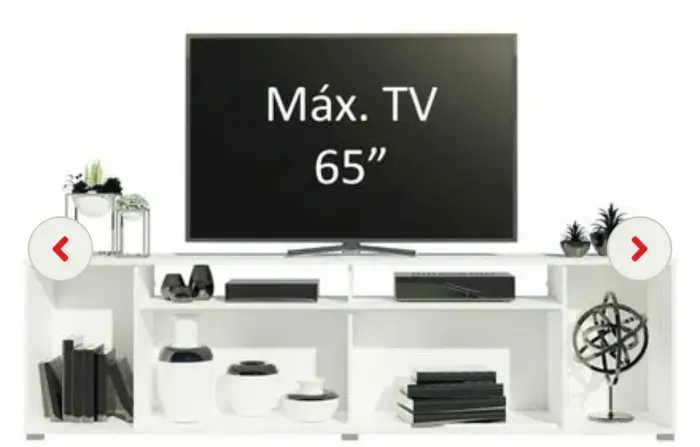 Rack para TV até 65 Polegadas Madesa Cancun Branco