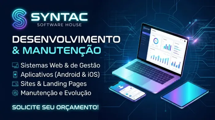 Criação de Softwares, Apps e Sites Sob Medida + Manutenção | Syntac