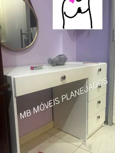 Penteadeira nova 100% MDF branco (banquinho não acompanha)