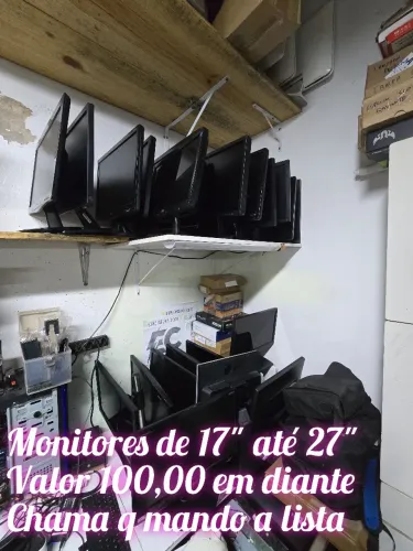 Monitores vários modelos tamanho e valores na descrição