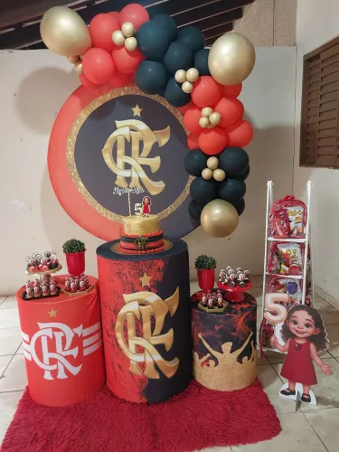 Capa de cilindro e painel redondo do flamengo