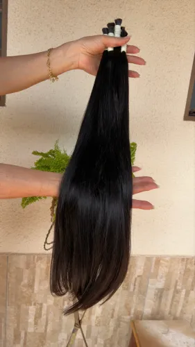 Cabelo Humano Vietnamita Castanho Natural - 67 cm | 282 g