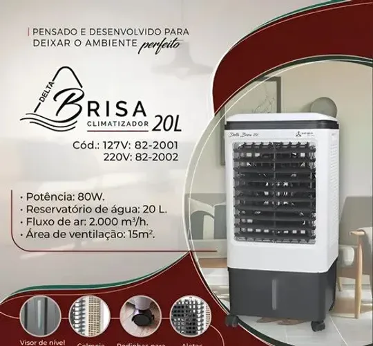 Venti-Delta Climatizador de Ar Delta Brisa Branco 20 Litros 80w 220v