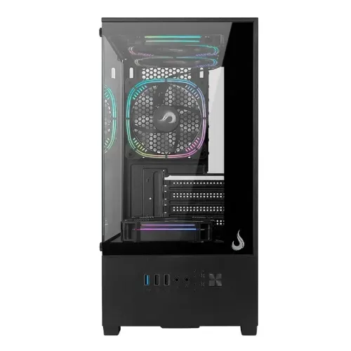 Gabinete Gamer Rise Mode Prisma Glass 01, Mid Tower, M-ATX, Lateral e Frontal em Vidro.
