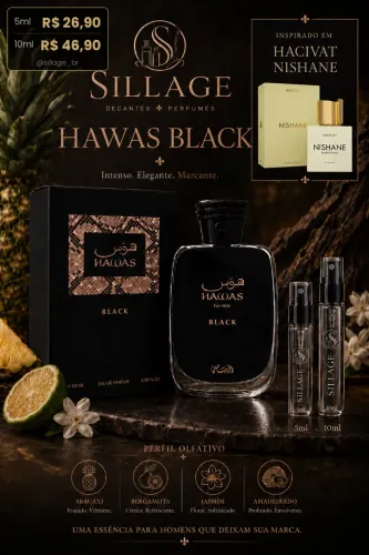 Hawas Black for Him Decante