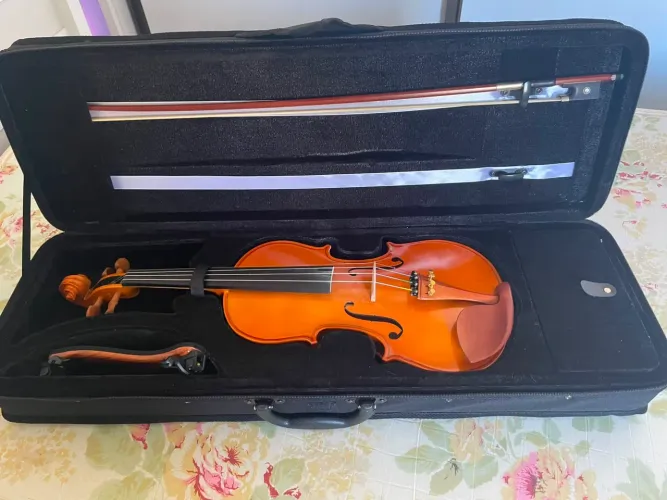 Violino Antoni Marsale HV110 Stradivari 4/4 Completo + Espaleira, breu e Case (+ Luthier)