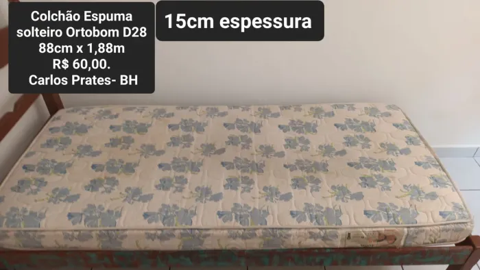 Colchão solteiro D-28 Ortobom