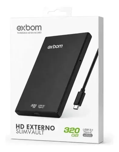 HD Externo Slimvault Exbom de 320GB