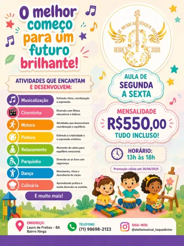 Ateliê Kids de segunda a sexta/ várias atividades