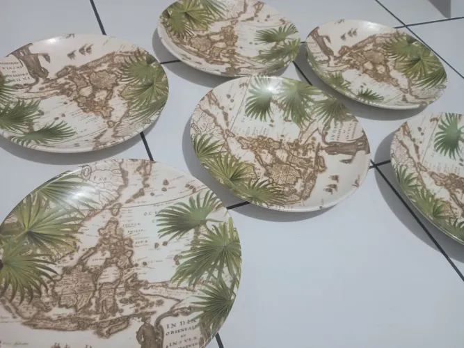 jogo pratos jantar kit com 6 unidades! retira em vila velha
