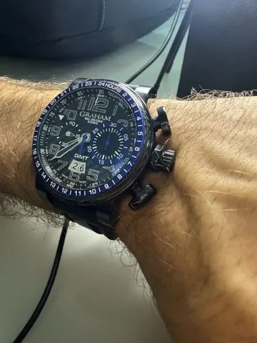 Relógio Graham Silverstone Stowe GMT 2BLCBB30A completo 2019 duas pulseiras Graham