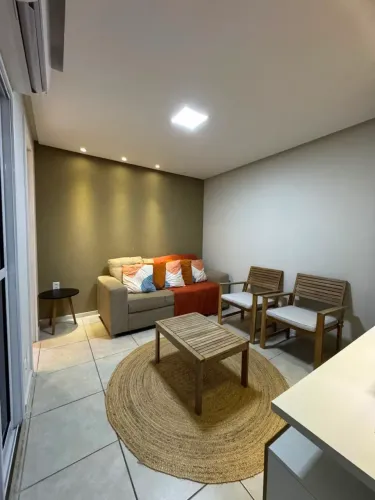 Apartamento 2/4 mobiliado no jtr com área gourmet e varanda
