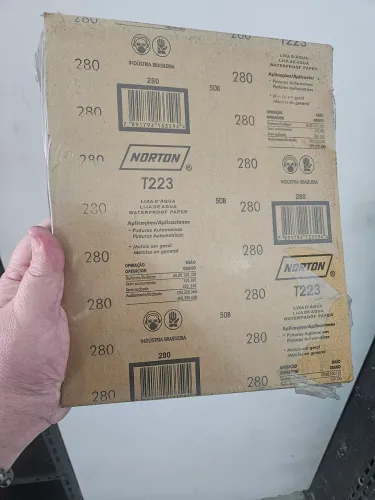 Lixa d'água Norton grano 280 super oferta,  são um total de 1.150 unidades = 23 Pacotes  