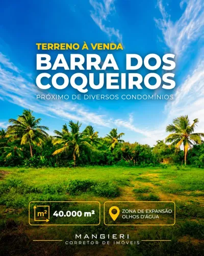Terreno de 40.000m² na Barra dos Coqueiros | Eixo de Expansão e Alto Potencial
