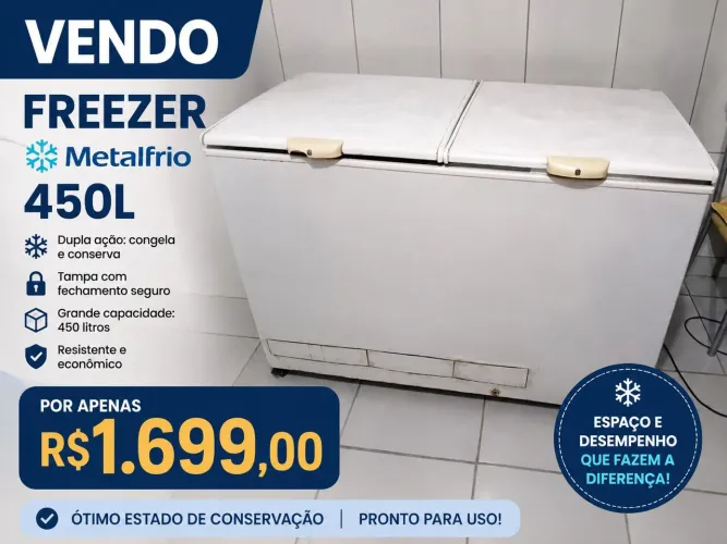 Freezer MetalFrio 450L