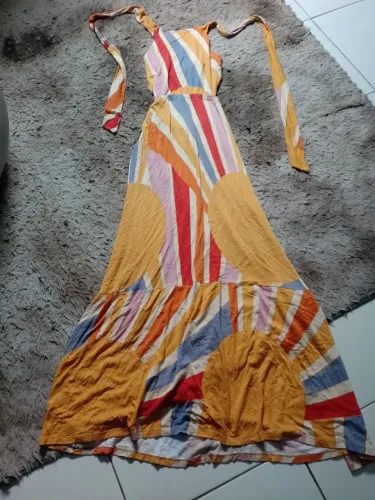 Vestido longo estampado