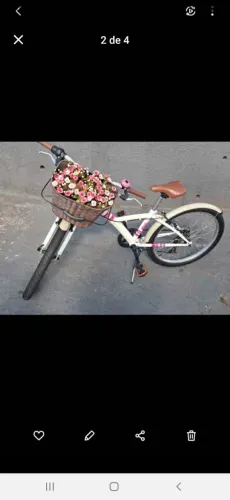 Bicicleta aro 24 Vintage com cesto de flores!