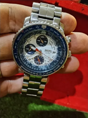 Relógio Seiko cronógrafo panda fligthmaster