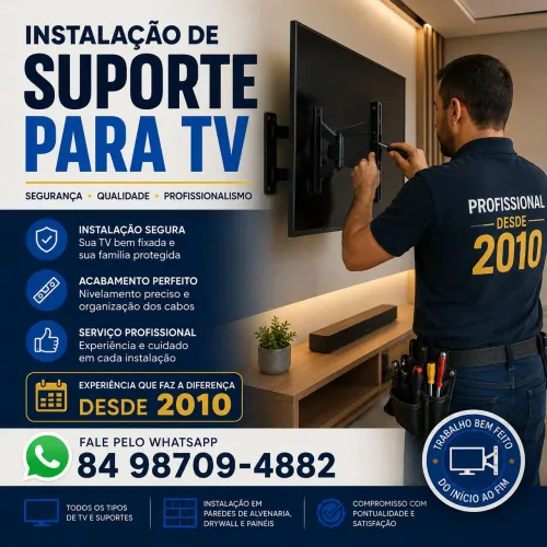 Suporte para TV - venda e instalação