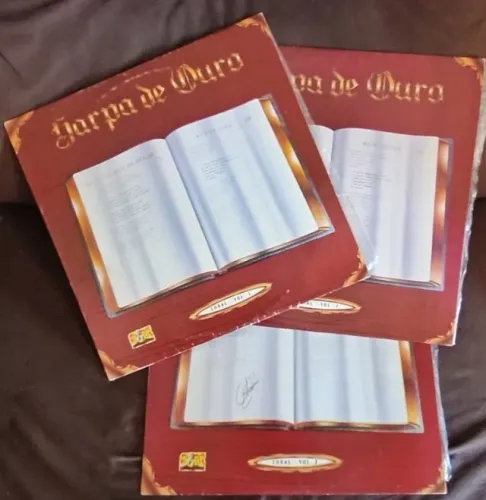 Lote 3 Lp's Discos de Vinil Gospel Evangélico - Harpa De Ouro