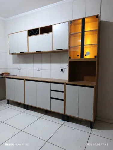 Armário Ravena com LED 5 peças moduladas 100% MDF Chapa 15 2,60 por 2,20