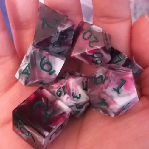 Dados RPG de mesa Derramamento Arcano - D&D tormenta 20 kit set dados