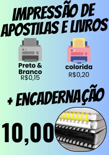 Impressão de apostilas e livros