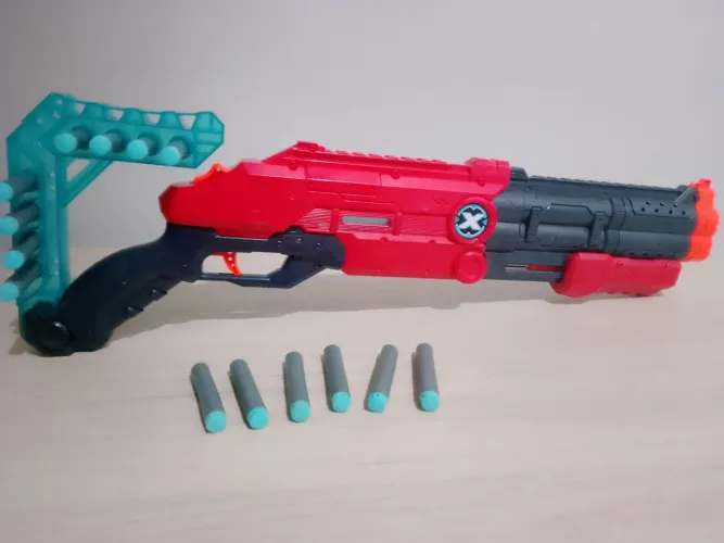 LANÇA DADOS TIPO NERF ARMA DE BRINQUEDO CRIANÇA