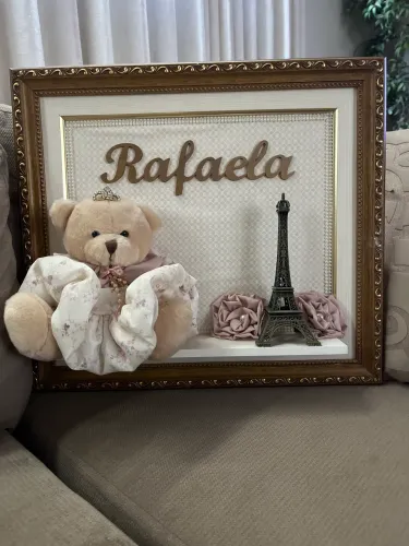 Quadro Paris Ursinha 46x41