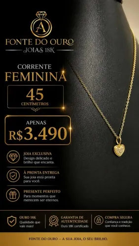 Corrente de ouro 18k 750