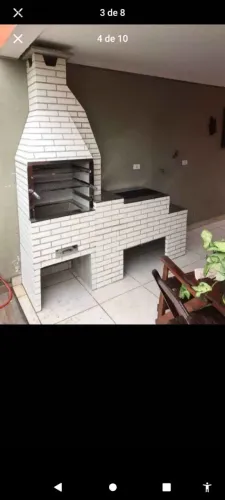 Churrasqueira com fogão a lenha