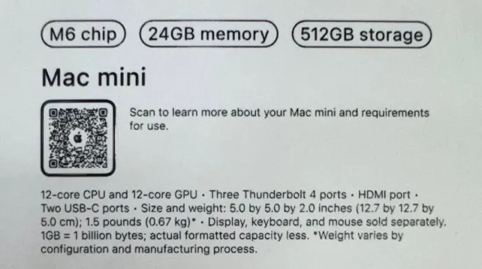 Mac Mini. M6