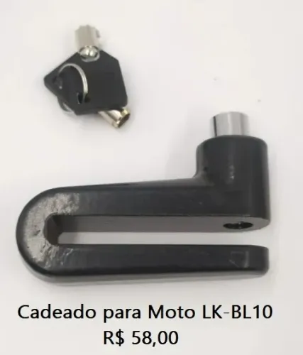 Cadeado para Moto Trava Disco Luatek LK-BL10