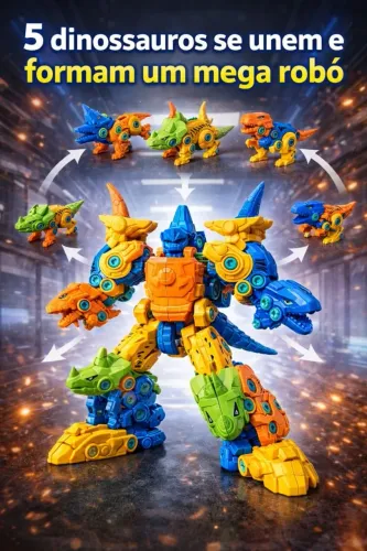  Dinossauros que se Transformam em 1 Mega Robô! ?