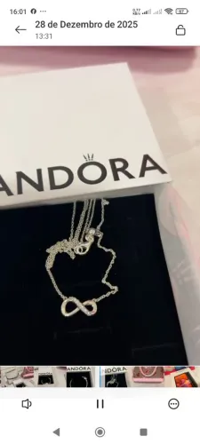 Pulseira e colar Pandora novos na caixa nunca usados 