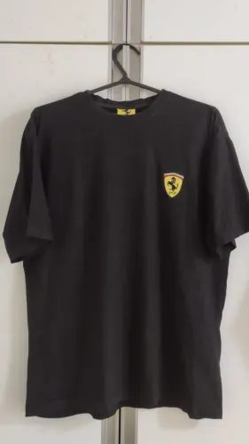 Camisa Scuderia Ferrari Casual Preta Masculina Original