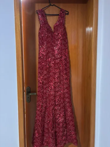 Vestido de Festa TAM G mais bolsa