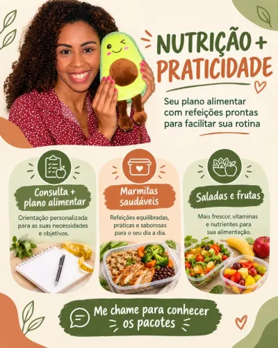 CONSULTA NUTRICIONAL + MARMITAS SAUDÁVEIS! ?<br>